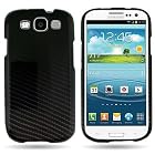 EMAXCITY Brand Hard Snap-On Cover Case with BLACK CARBON FIBER Design for SAMSUNG GALAXY S3 S III i747 (ATT) / i535 (Verizon) / T999 (T-Mobile) / L710 (Sprint) / i9300 With PRY- Triangle Case Removal Tool [WCC284]