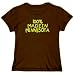 100 % MADE IN Minnesota Usa States Womens T-Shirt (Brown, Size Large)