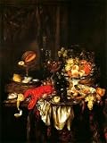 12X16 inch Abeaham Beyeren Still Life Canvas Art Repro Lobster,Jug