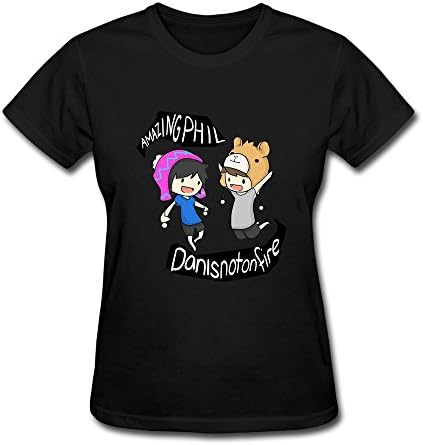 Women's Dan And Phil Cotton Tees Black M