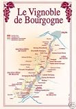 TORCHON IDEE CADEAU CARTE DES VINS VIGNOBLES BOURGOGNE