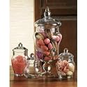 TERRA APOTHECARY JARS - TERRA COLLECTION SET OF FOUR CLEAR APOTHECARY JARS - APOTHECARY JARS