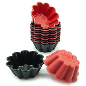 Freshware 12-Pack Flower Silicone Reusable Baking Cup