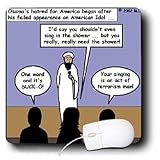 Rich Diesslins Funny General - Editorial Cartoons - Osama Sore Loser on American Idol - Mouse Pads