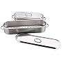 Paderno World Cuisine 24 Inch x 7 1/2 Inch Stainless Steel Fish Poacher