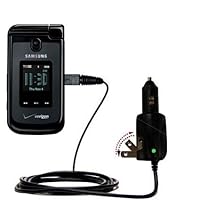 Unique Gomadic Car and Wall AC/DC Charger for the Samsung Zeal - Two Critical Functions, One Great Charger