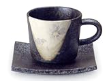 紫桜コーヒー碗皿【信楽焼 コーヒーカップ・ソーサー】
