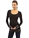 PattyBoutik Mama Trim Scoop Neck Maternity Tunic Top (Black with Gray M)