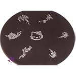 Nail Art Polish Stamp Manicure Image Plate *Hello Kitty* Plus Bonus Gold Kitty Nail Art Decoration Confetti