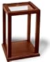 Wood-Trimmed Display Case Holds And Protects Collectibles And Dolls