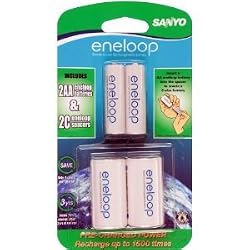 2nd Gen eneloop C size Adapters / Spacers (2AA 1500 Cycles)