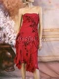 $4530 CHRISTIAN DIOR Red Floral Silk Bustier Dress 36 4
