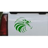 6in X 5.2in Dark Green -- Tribal Eagle Animals Car Window Wall Laptop Decal Sticker by Rad Dezigns