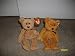Set of 2 Bear Beanie Baby's-Fuzz and Curly