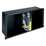 VHS Tape Rackmount Media Holder Fits: 13 VHS in Large Padded Case (powdercoat N/A), Finish: Textured black powder coat