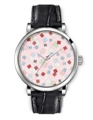 SPRAWL Aanalog Fashion Series Silver Ladies Watches of Genuine Black Leather Strap,Unique Wrist Watch for Women Girls Designed with Different color cubes