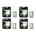 Set 4 High Capacity XL Ink Cartridges For HP Officejet Pro 8000 8500. Includes XL Black Cyan Magenta & Yellow Original Genuine Inks.