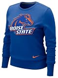 Boise State Broncos Women's Nike Royal Heather Long Sleeve Scoop Neck Fleece Sweatshirt