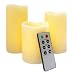 Mooncandles  -  3 Real Wax Flameless Candles with Timer and Remote Control