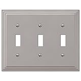 Amertac 84TTTN 3 Toggle Steps Wallplate, Nickel [並行輸入品]