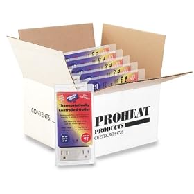 Box of 6 - Preset Thermostat Dual Outlet Model TC-1 automatically turns ON at 0 deg F (-18 deg C) and OFF at 10 deg F (-12 deg C)
