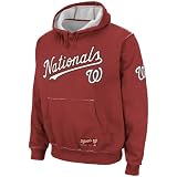 MLB Men's Washington Nationals Classic Experience Hooded Fleece Pullover (Pro Navy/Pro Scarlet, XX-Large)