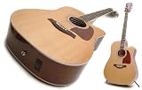 Electro Acoustic Guitar: Solid Top Dreadnought Electro Acoustic with Cutaway