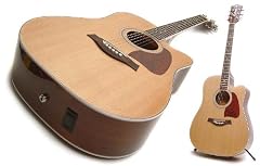 Electro Acoustic Guitar: Solid Top Dreadnought Electro Acoustic with Cutaway