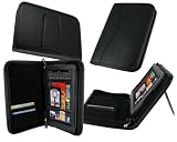 rooCASE Executive Portfolio (Black) Leather Case Cover with Landscape / Portrait View for Amazon Kindle Fire 7-Inch Android Tablet