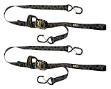 EK Ekcessories 19544P-W79-AM Ratshet Cat Sprocket Dual Safety Clip Tie Down with Built In Soft Tie - Pack of 2