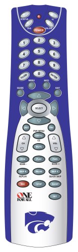 One For All 4 Device Universal Remote Control with Kansas State Logo and Colors