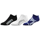 Cowboys For Bare Feet Men's NFL 3pk Distressed Socks