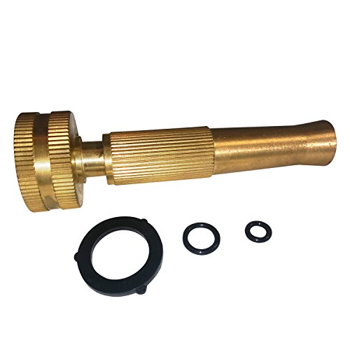 JetNozzleTM Best Adjustable Brass Hose Spray Nozzle Heavy Duty