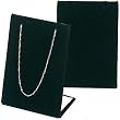 2 Black Velvet Necklace Pendant Chain Earring Jewelry Showcase Display Stands