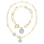 C.Z. Vermeil Linked Necklace and Bracelet Set (Nice Valentine's Day Gift Special Sale)