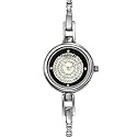 Fontenay - FR310ZNW - Montre Femme Ronde - Quartz Analogique - Fond 2 tons Strass - Bracelet Chaine M&eacute;tal M&eacute;tal Argent&eacute;