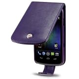 Funda Carcasa Cuero Piel Samsung Galaxy Nexus i9250 color Lila Morado Purple