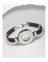 Leather Bracelet In White Base