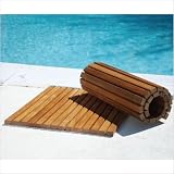 Le Spa Premium Plantation Teak String Bath and Showermat with Oiled Finish Size: 19.7