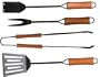 Charcoal Companion CC1038 4-Piece Forte Wire Non-stick Barbecue Tool Set