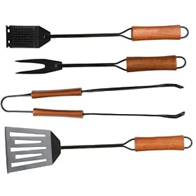 Charcoal Companion CC1038 4-Piece Forte Wire Non-stick Barbecue Tool Set by 