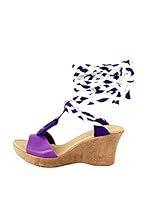 Dolceamore Sandalias de cuña (Morado / Blanco)