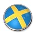 Wallmonkeys Peel and Stick Wall Decals - Banner Button Sweden - Removable Graphic