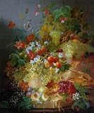 12X16 inch Waarden van der Jan Still life with fruits &flowers Sun
