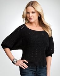 High Low Pointelle Sweater Top