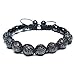 Bling Jewelry Black Swarovski Crystal Shamballa