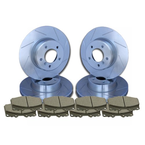 Slotted Front and Rear Brake Rotors and Pads FORD MUSTANG 94 95 96 97 98 99
