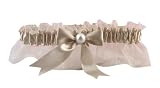 Hortense B. Hewitt Wedding Accessories, Brides Garter, Champagne Taupe Meant To Be