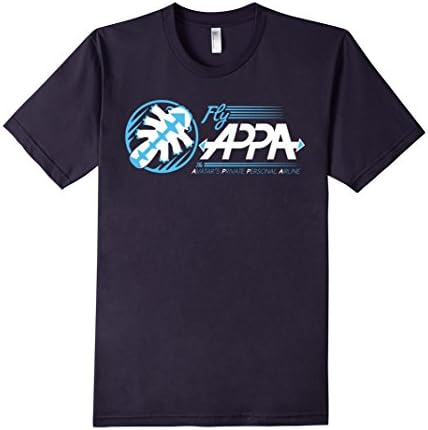 Men's "Fly Appa" geeky anime tshirt as seen at comiccon Large Navy