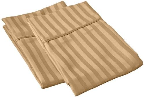 MILANI COLLECTION Striped 2 PC STANDARD Sateen Pillowcase Set, GOLD